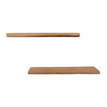 Cargar imagen en el visor de la galería, Rustic Wood Floating Shelves, Distressed Pine in Natural color Poly Sealed, 24"