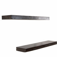 Cargar imagen en el visor de la galería, Rustic Wood Floating Shelves, Distressed Pine in Dark Walnut, 24"