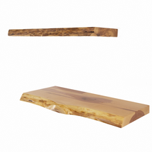 Cargar imagen en el visor de la galería, Cedar Wood Floating Shelves 24in, Live Edge, Poly Sealed (2-pack)