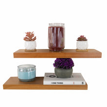 Load image into Gallery viewer, Floating Shelves, Spanish Cedar Wood, Straight Edge, 17"