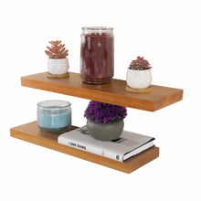 Load image into Gallery viewer, Floating Shelves, Spanish Cedar Wood, Straight Edge, 17&quot;
