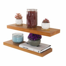 Load image into Gallery viewer, Floating Shelves, Spanish Cedar Wood, Straight Edge, 17"
