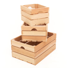 Cargar imagen en el visor de la galería, Natural Cedar Crates for farmhouse style décor (Set of 3)