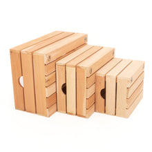 Cargar imagen en el visor de la galería, Natural Cedar Crates for farmhouse style décor (Set of 3)