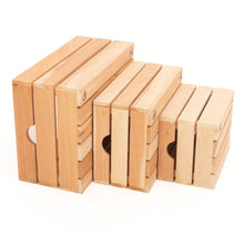 Load image into Gallery viewer, Natural Cedar Crates for farmhouse style décor (Set of 3) with metal Hangers
