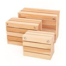 Cargar imagen en el visor de la galería, Natural Cedar Crates for farmhouse style décor (Set of 3)