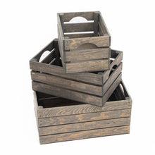 Load image into Gallery viewer, Rustic Wooden Crates - Vintage Gray