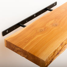 Cargar imagen en el visor de la galería, rustic wood floating shelves, cedar live edge