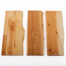 Cargar imagen en el visor de la galería, rustic wood floating shelves, cedar live edge
