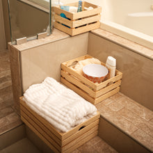 Load image into Gallery viewer, Rustic Wooden Crates - Natural (Set of 3)