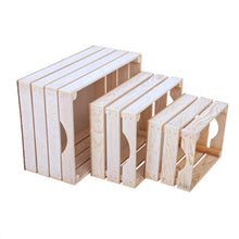 Load image into Gallery viewer, Rustic wood crates - White washed (set of 3)