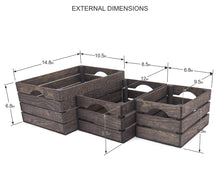 Load image into Gallery viewer, Rustic Wooden Crates - Vintage Gray