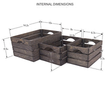 Load image into Gallery viewer, Rustic Wooden Crates - Vintage Gray