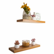 Load image into Gallery viewer, Floating Shelves, Spanish Cedar Wood, Straight Edge, 17"