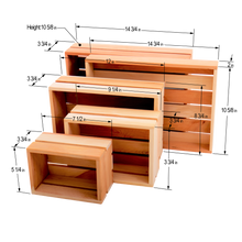 Load image into Gallery viewer, Natural Cedar Wooden Crate Collection (Set of 5)
