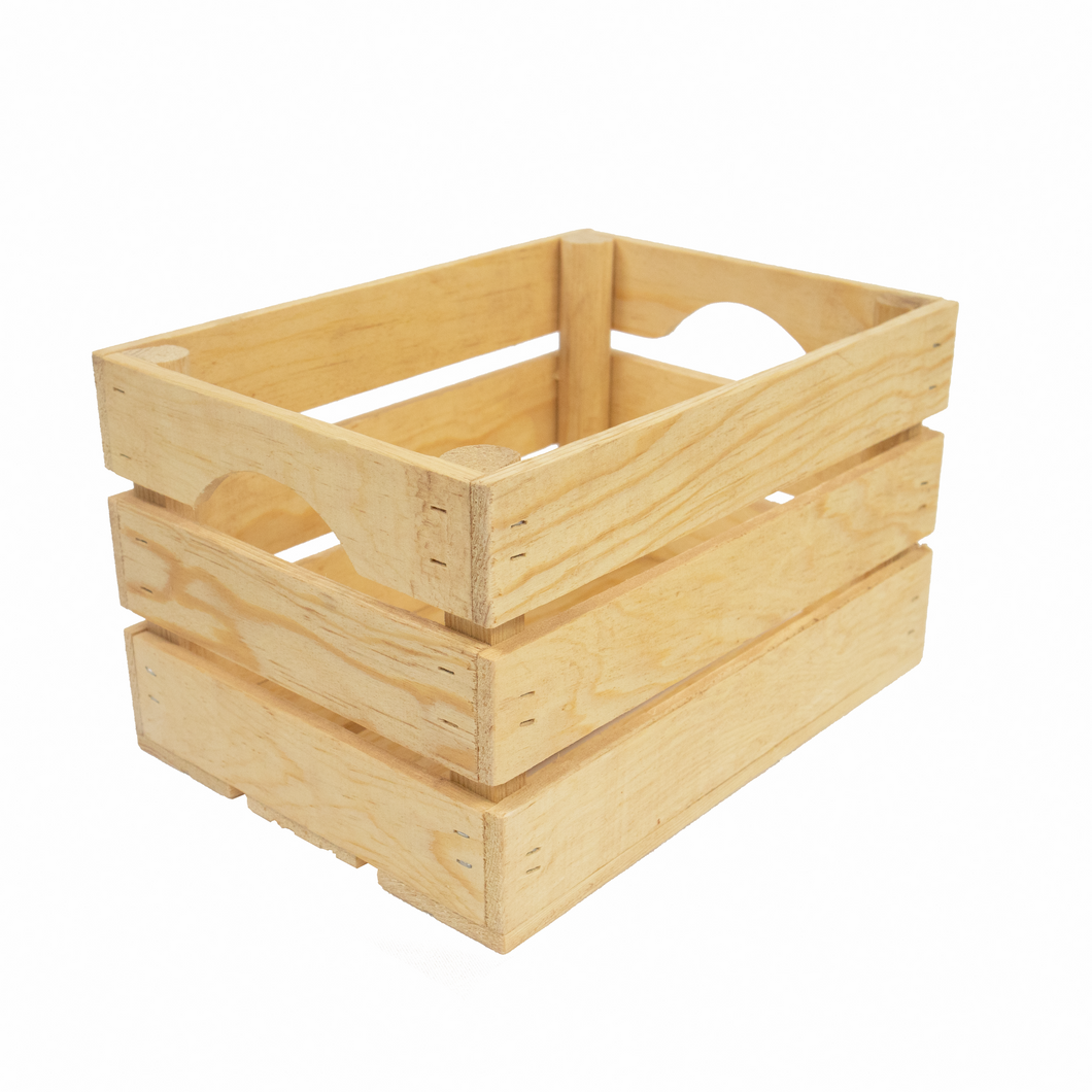 Rustic Wooden Crates SMALL - Natural (3-pack SINGLE SIZE)