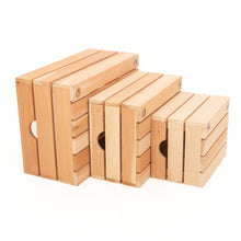 Load image into Gallery viewer, Natural Cedar Crates for farmhouse style décor (Set of 3)
