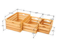 Load image into Gallery viewer, Rustic Wooden Crates - Natural (Set of 3)
